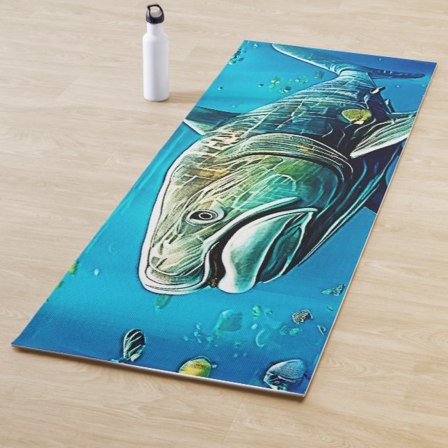 Shark Ocean Predator Art Yoga Mat (In Situ)