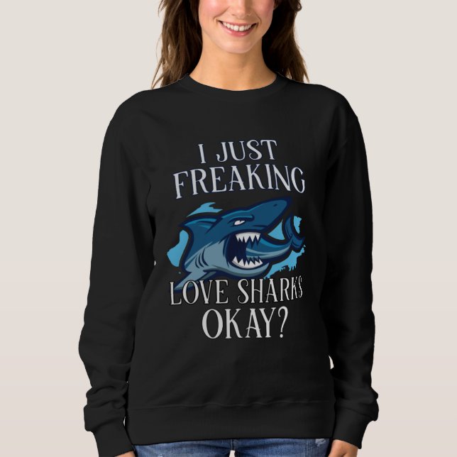 Shark Ocean Predator Scuba Diver Diving  2 Sweatshirt (Front)