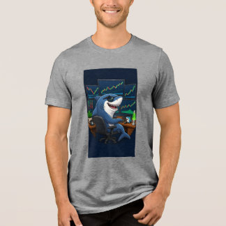 Shark of Wall Street. Tri-Blend Shirt