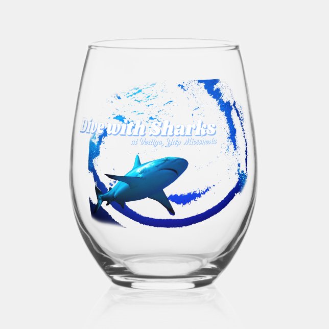 Shark on the wine glass (Front)