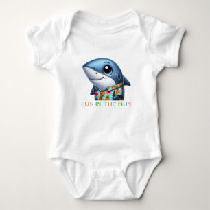 Shark on Vacation Baby Bodysuit