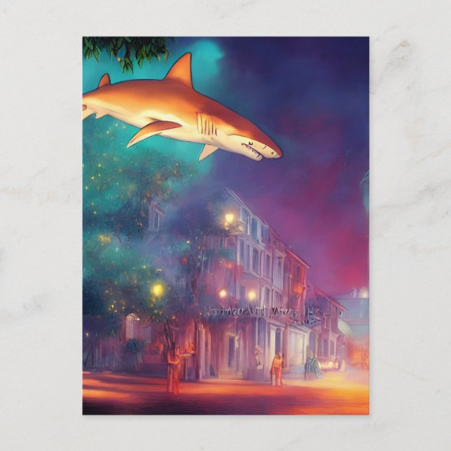 Shark over the City Postcard (Front)