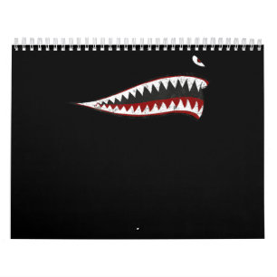 Shark P-40 Warhawk Nose Art Wwii Ww2 Aeroplane Calendar