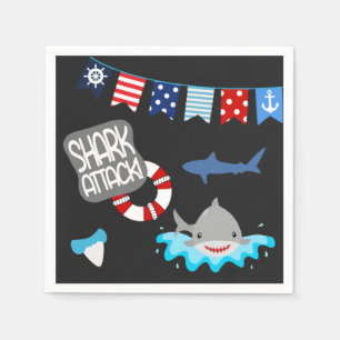 shark party napkins