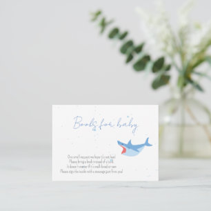 Shark Party Summer Baby Shower Books For Baby Enclosure Card