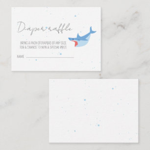 Shark Party Summer Pool Baby Shower Diaper Raffle Enclosure Card