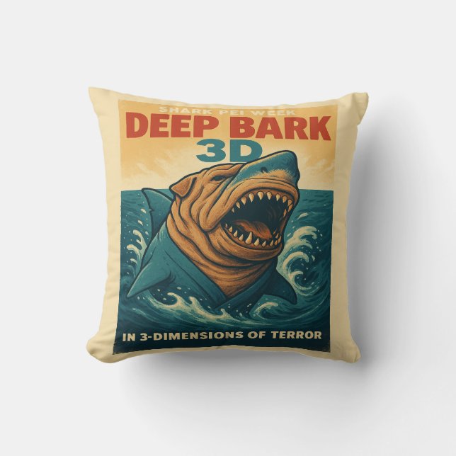 Shark Pei Week: Deep Bark 3D Cushion (Front)