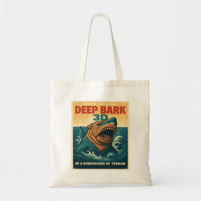 Shark Pei Week: Deep Bark 3D Tote Bag (Front)