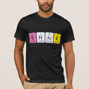 Shark periodic table word shirt