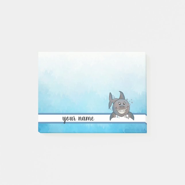 shark, personalized post-it notes (Front)
