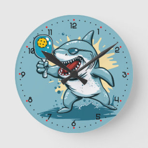 Shark Pickleball  Round Clock