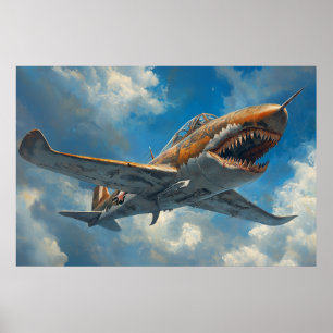 Shark Plane Poster