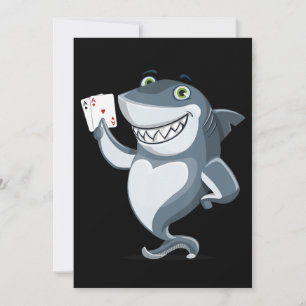Shark Poker Player - Funny Poker Gift Thank You Card
