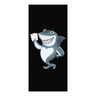 Shark Poker Player - Funny Shark Gifts Rack Card