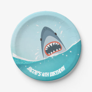 Shark Pool party boy Ocean Under the Sea Plates