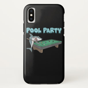 Shark Pool Party Pun Billiard Summer Beach Pool iPhone X Case
