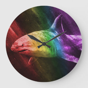 Shark Pride Large Clock