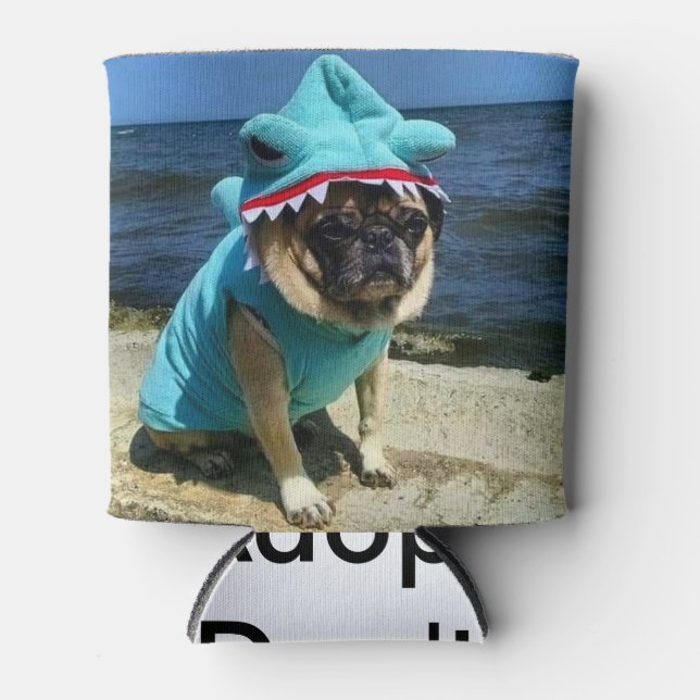 Shark Pug Can Cooler (Front)