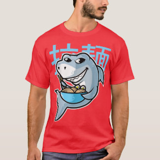 Shark Ramen Bowl Kawaii Neko Anime Japanese Noodle T-Shirt