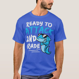 Shark Ready to Attack 2nd Grade Shark Boys Back to T-Shirt