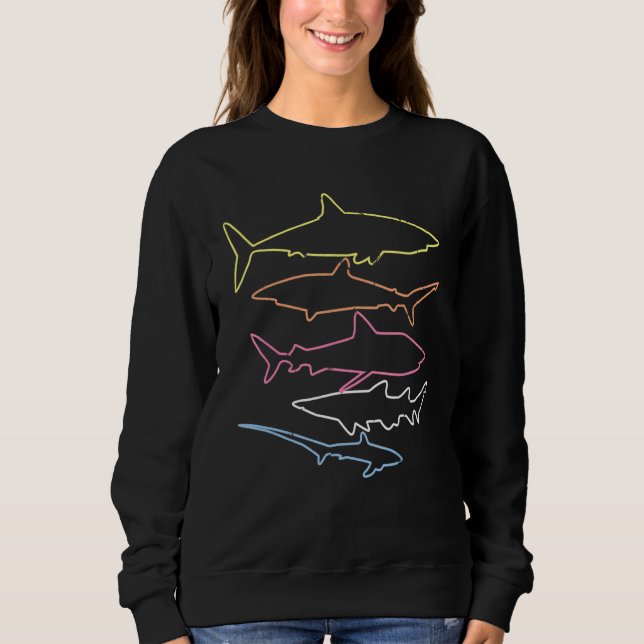Shark Retro Style Vintage Sweatshirt (Front)