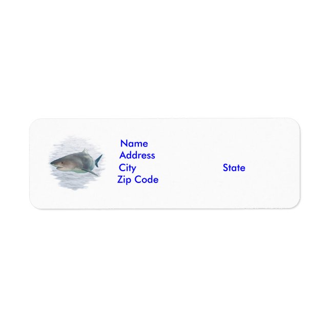 Shark Return Address Label (Front)
