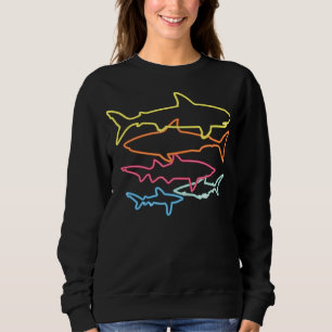 Shark Saying Just Girl   Shark Lovers Design Sweatshirt