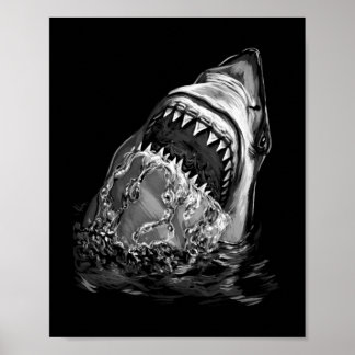Shark Scary Shark Poster