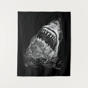 Shark Scary Shark Tapestry
