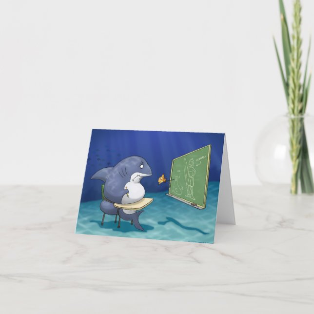 Shark School Note Card (Front)