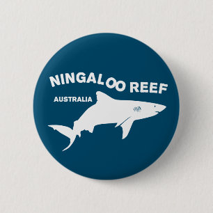 Shark Scuba Diving In Australia, Ningaloo Reef 6 Cm Round Badge