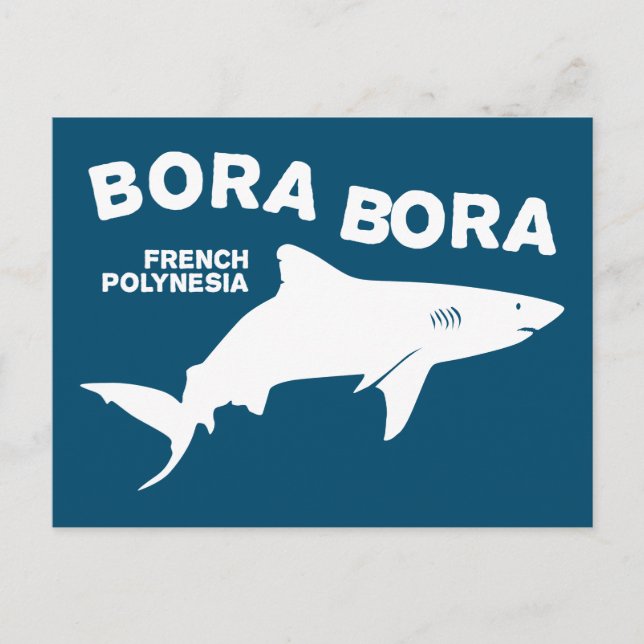 Shark Scuba Diving In Bora Bora Postcard (Front)