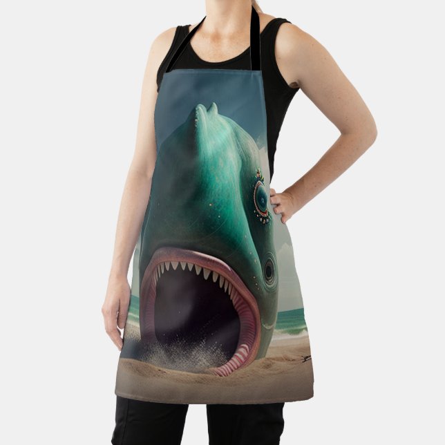 Shark sculpture on the beach apron (Insitu)