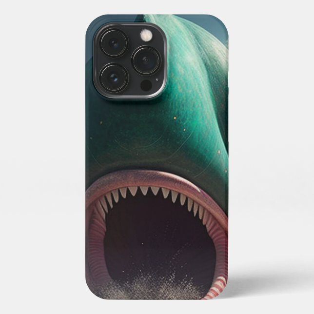 Shark sculpture on the beach iPhone case (Back)