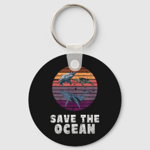 Shark, Sea Turtle, Whale, Environmental Protection Key Ring
