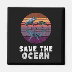Shark, Sea Turtle, Whale, Environmental Protection Magnet