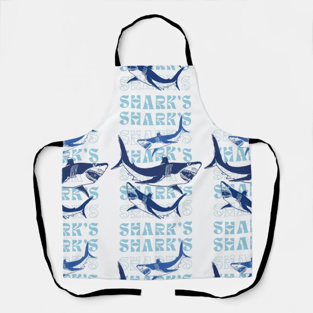 SHARK , SHARKS, SHARKS, STYLE APRON (Front)