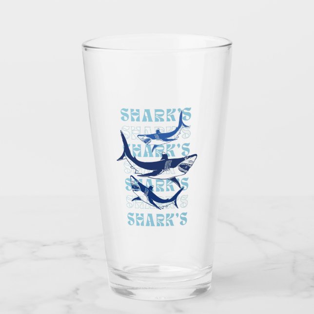 SHARK , SHARKS, SHARKS, STYLE GLASS (Front)