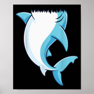 Shark Shirt Adult Kids Men Women Shark Costume  Poster