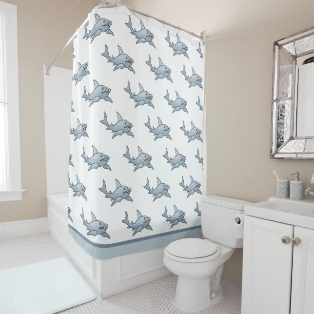 Shark Shower Curtain (In Situ)