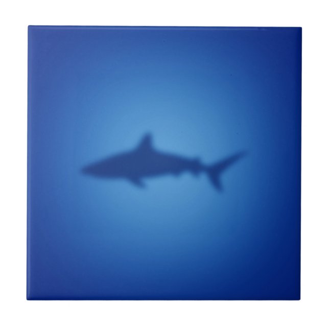 Shark silhouette ceramic tile (Front)