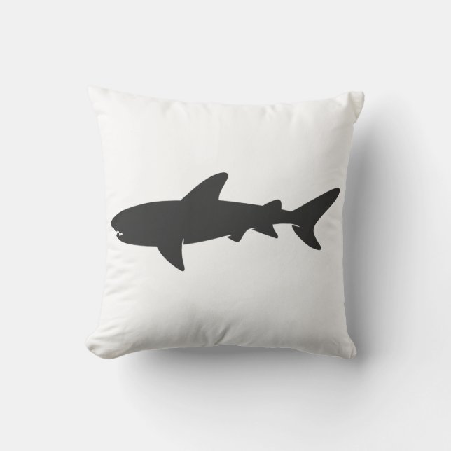 Shark silhouette - Choose background color Cushion (Front)