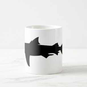 Shark silhouette coffee mug