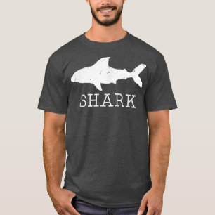 Shark Silhouette Distressed Design  T-Shirt