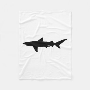 Shark silhouette fleece blanket
