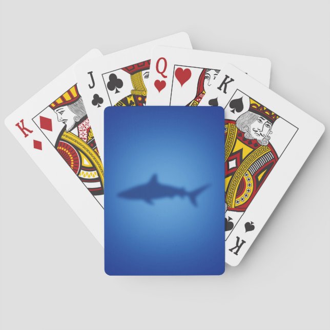 Shark silhouette playing cards (Back)