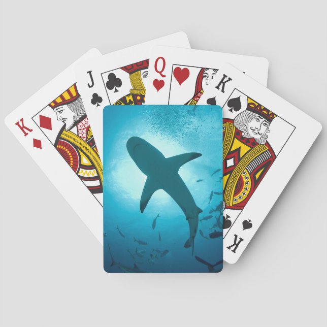 Shark Silhouette Playing Cards (Back)