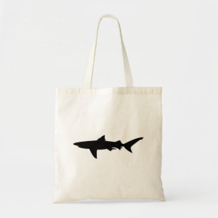 Shark silhouette tote bag