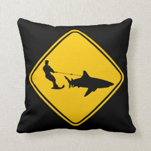 Shark Skiing Cushion