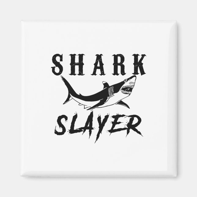Shark Slayer Shark Fishing And Salt Water Anglers  Magnet (Front)